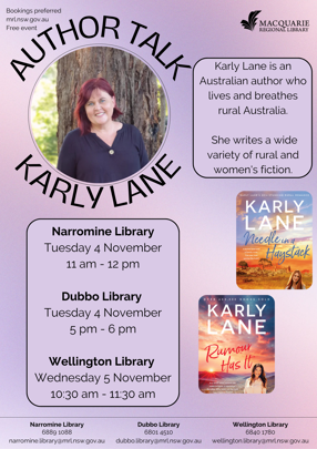 Karly Lane Author Talk at Narromine Library